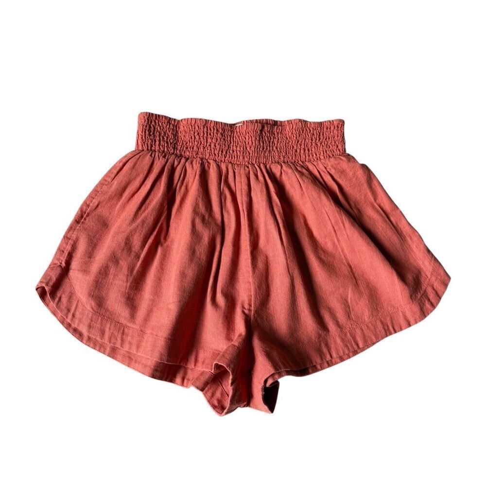 Free People Ponto Pull On Shorts size L Rust Orange